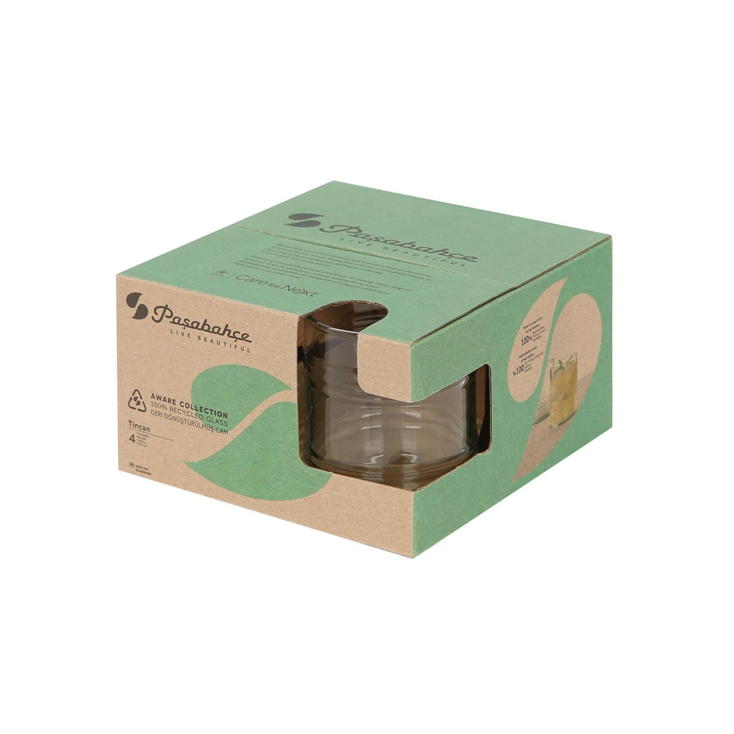 280ml Aware Tincan Recycled Glass Tumbler - Green