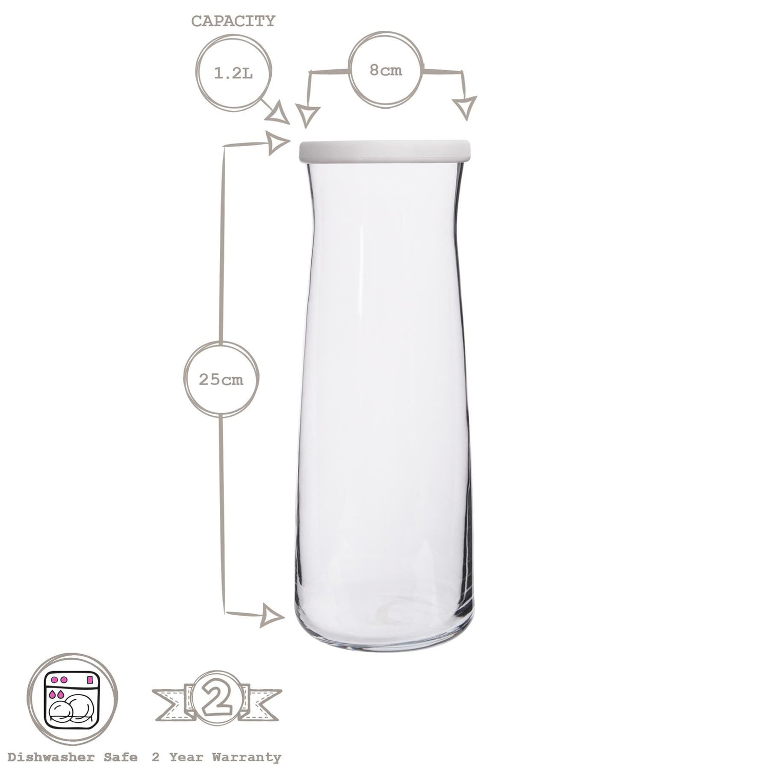 1200 Vera Glass Carafe