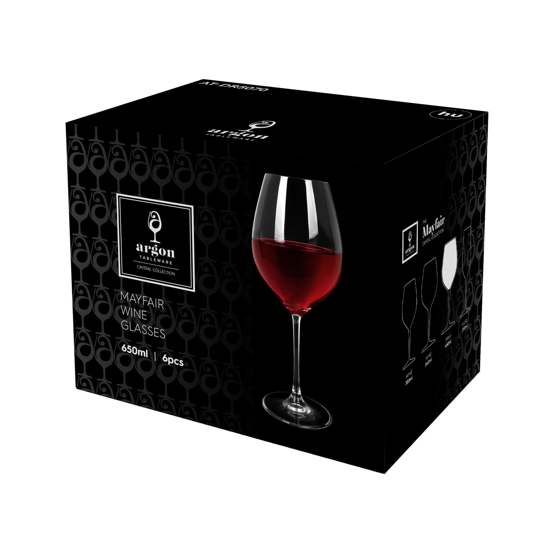 650ml Mayfair Crystal Red Wine Glass