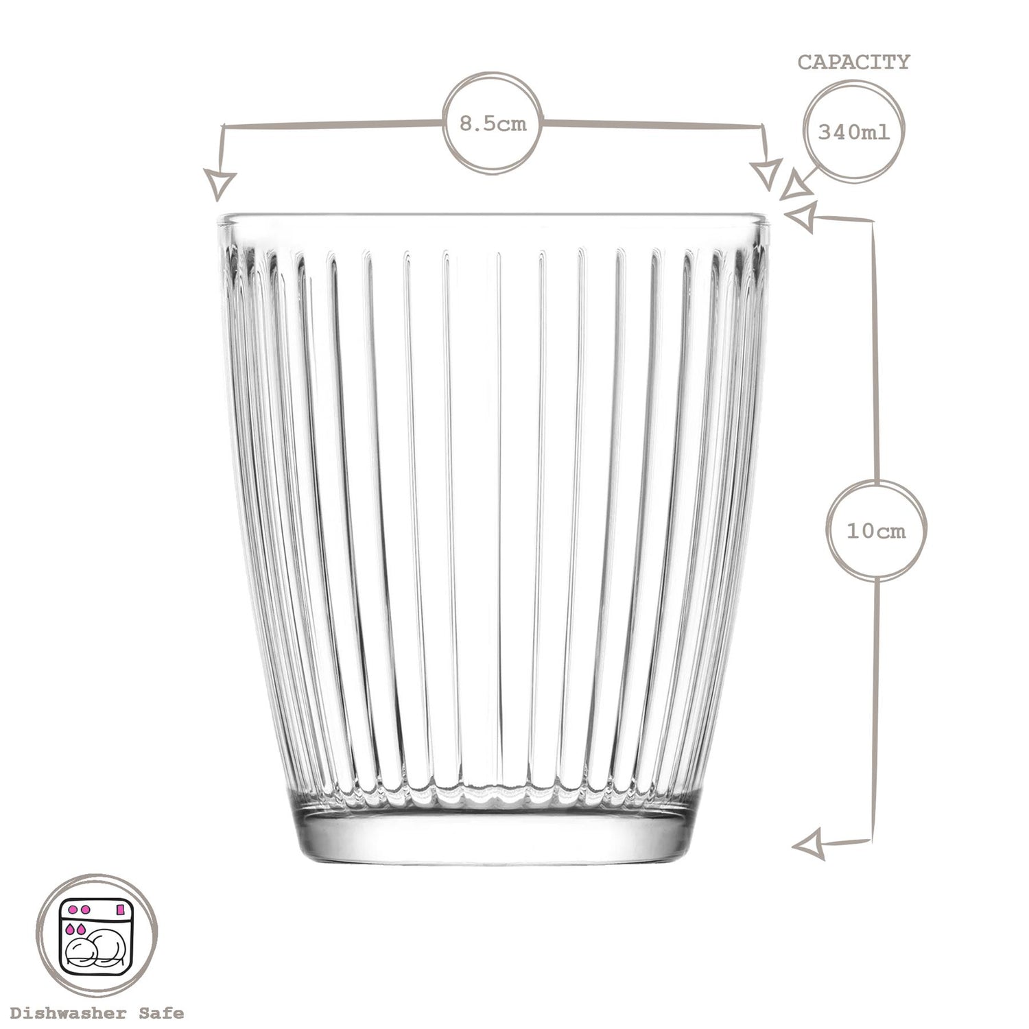 340ml Hestia Glass Tumbler