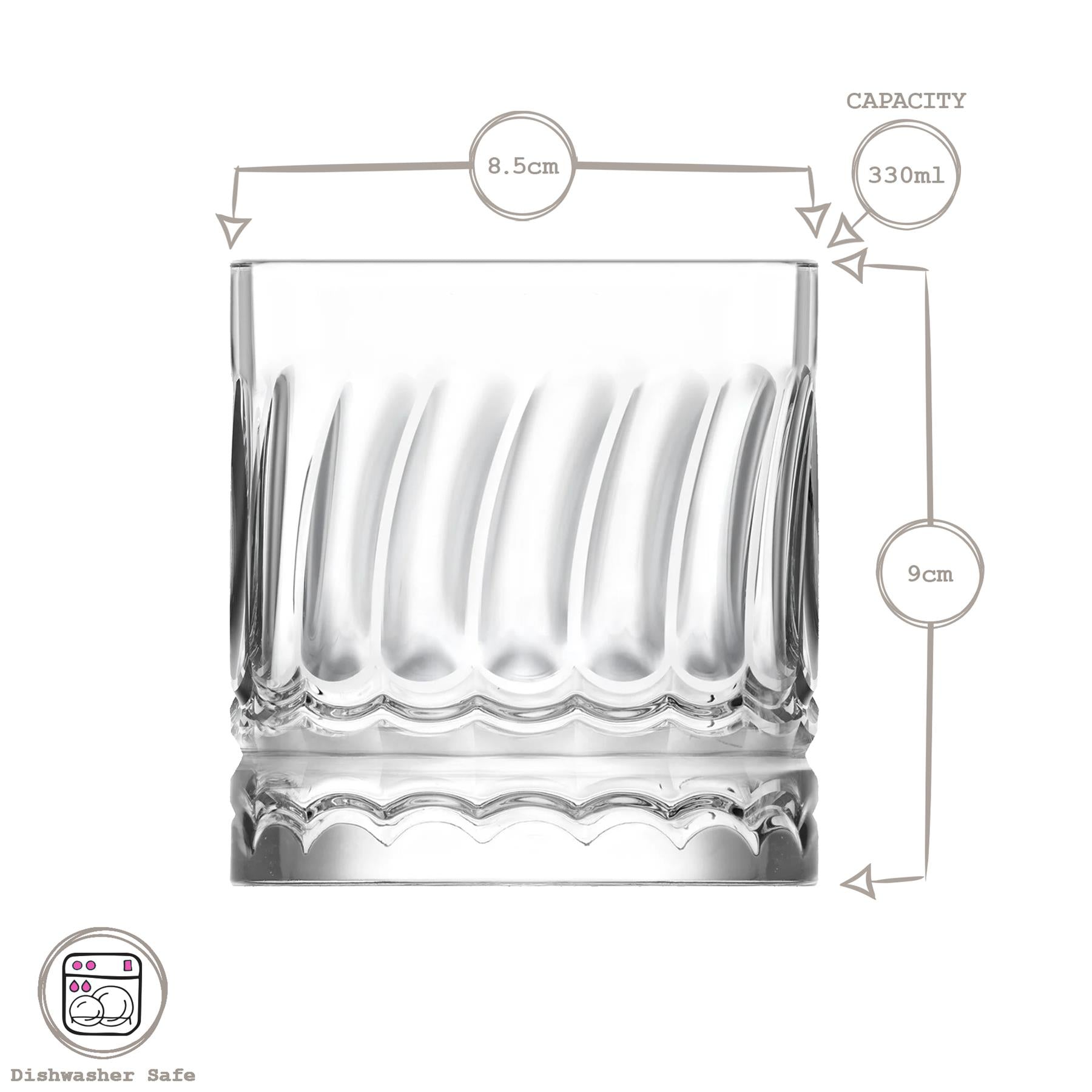 330ml Wave Whisky Glass