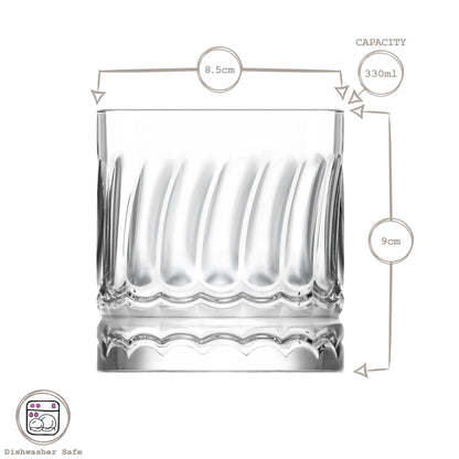 330ml Wave Whisky Glass