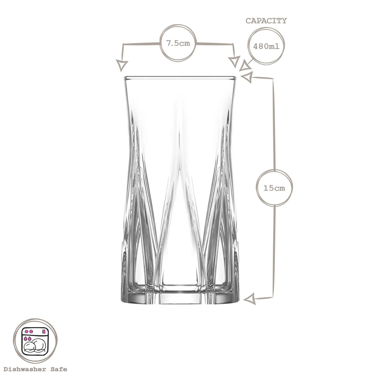 480ml Zoey Highball Glass