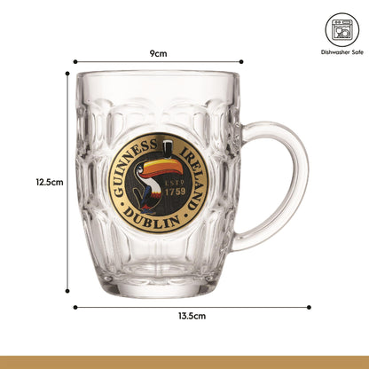 Guinness Toucan Dimpled Glass Tankard
