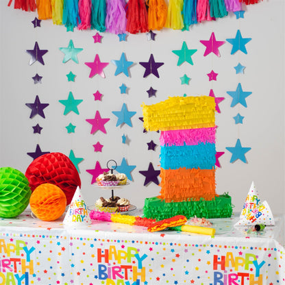 Number 1 Pop-Out Pinata with Blindfold - 35cm x 7.5cm x 50cm