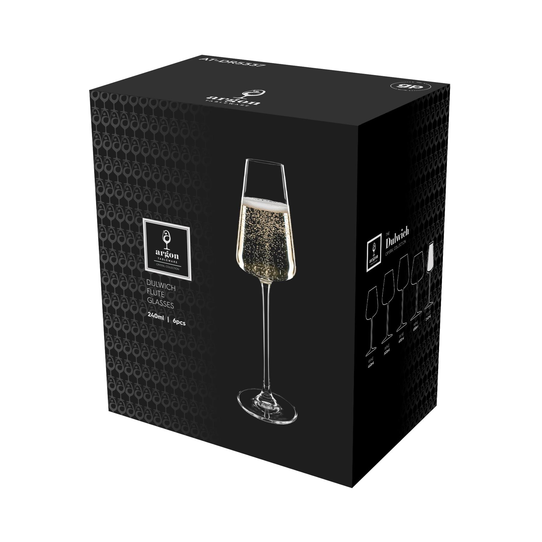 240ml Dulwich Crystal Champagne Flute