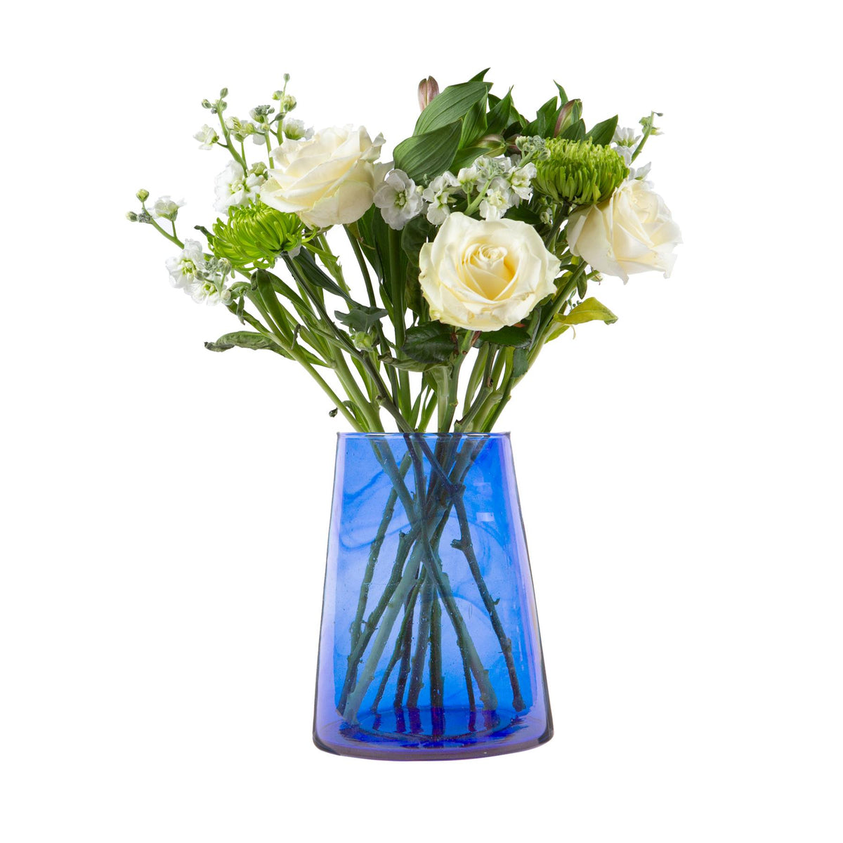 3.5L Jebel Recycled Glass Vase - Blue