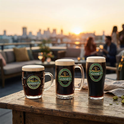 Guinness Ireland Glass Tankard with Badge