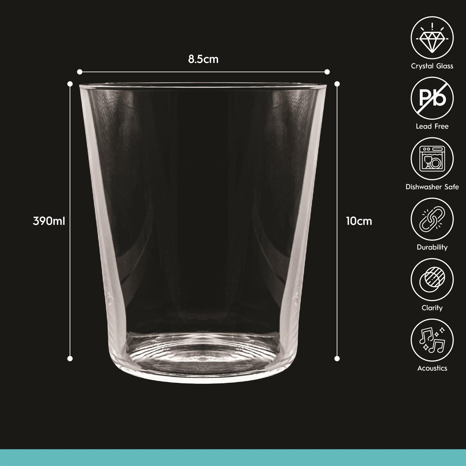 390ml Hoxton Crystal Tumbler