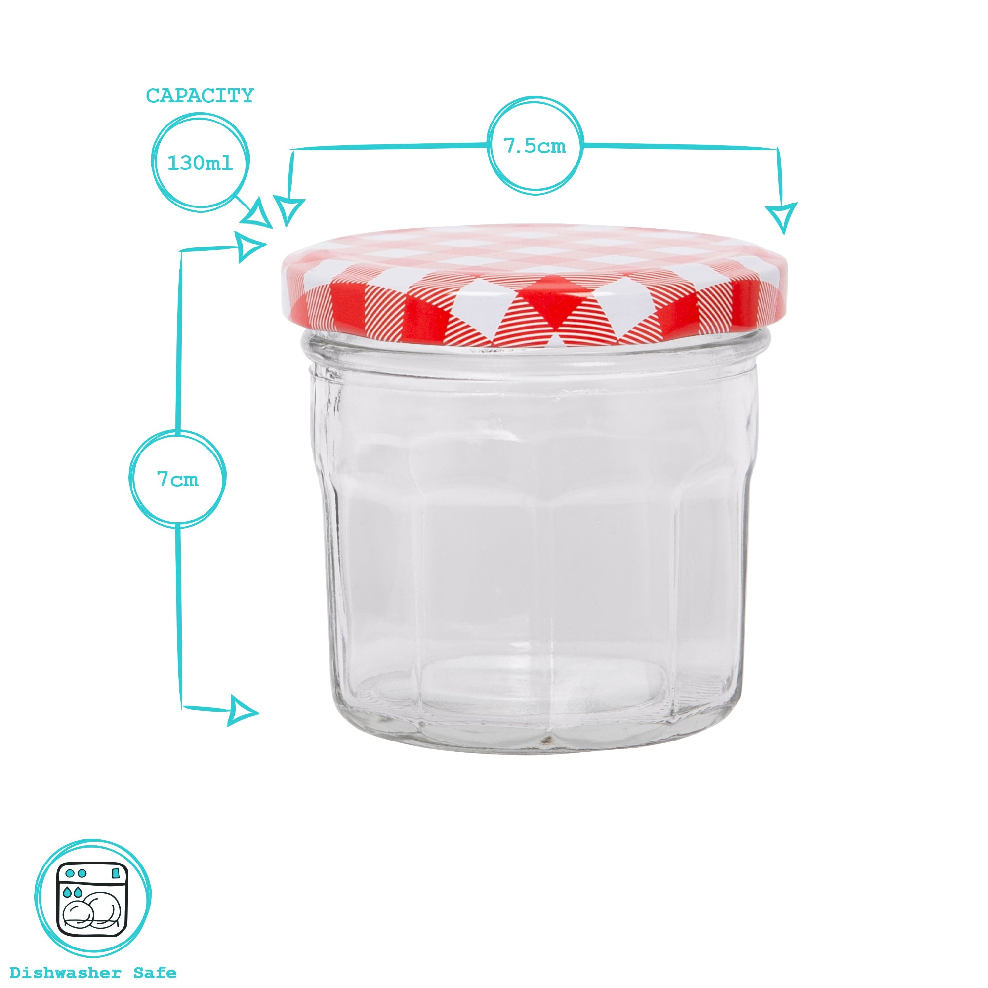 130ml Glass Jam Jar with Lid