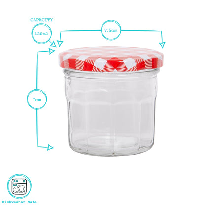 130ml Glass Jam Jar with Lid