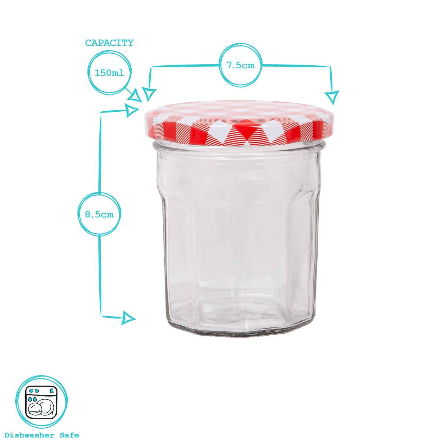 150ml Glass Jam Jar with Lid