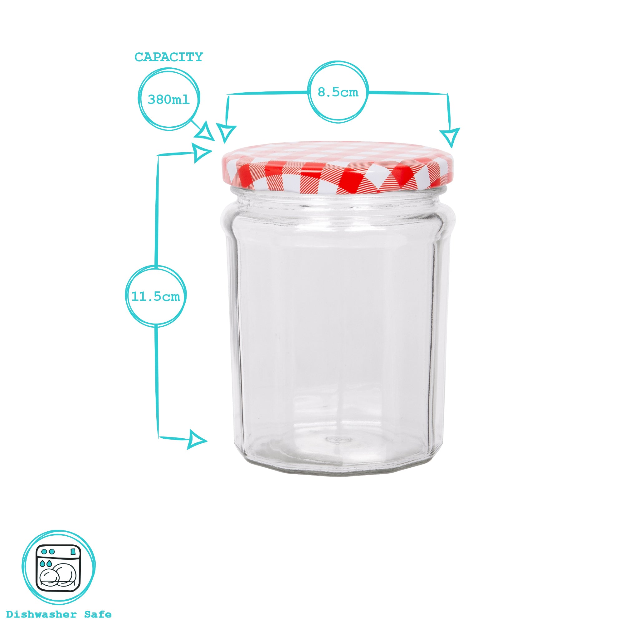 380ml Glass Jam Jar with Lid