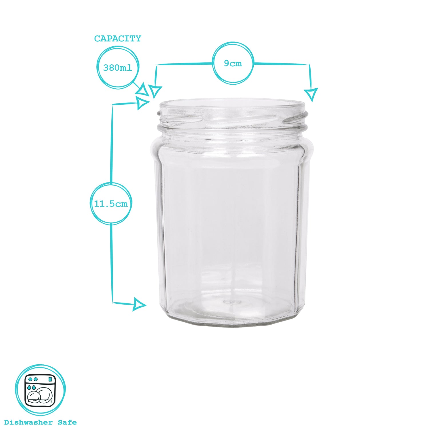 380ml Glass Jam Jar