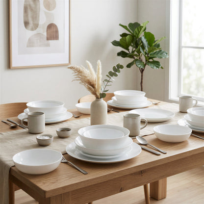 Round Opalware Dinner Plate - 25cm - White