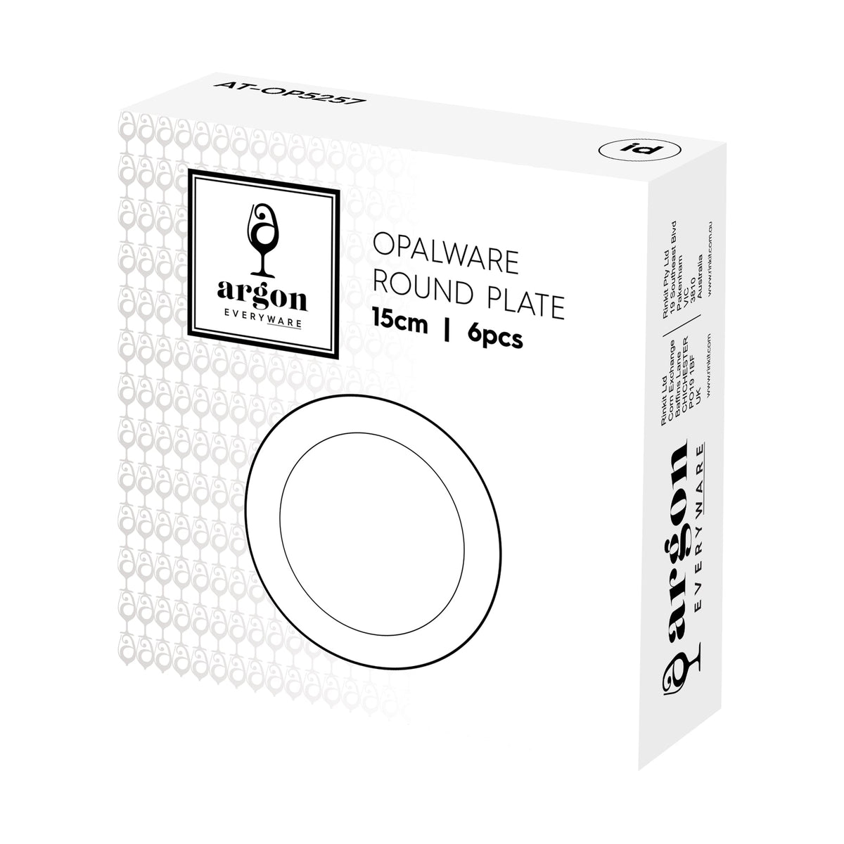 Round Opalware Side Plate - 15cm - White
