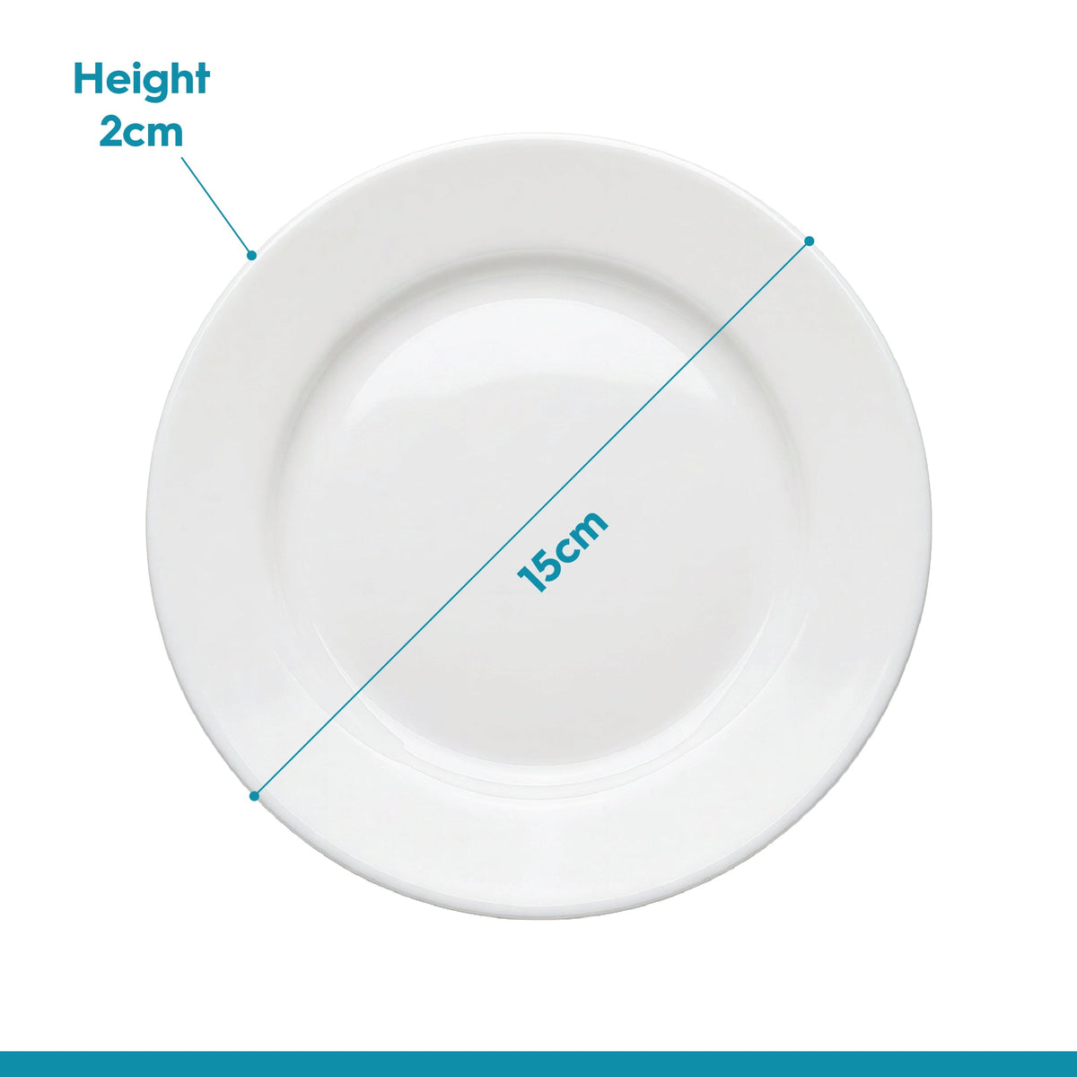 Round Opalware Side Plate - 15cm - White