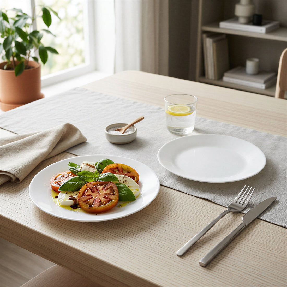 Round Opalware Side Plate - 15cm - White