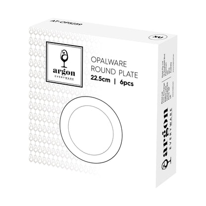 Round Opalware Buffet Dinner Plate - 22.5cm - White