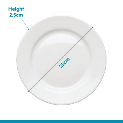 Round Opalware Dinner Plate - 25cm - White