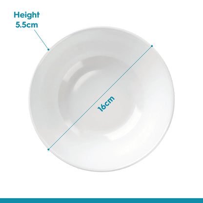 Round Opalware Snack Bowl - 16cm - White