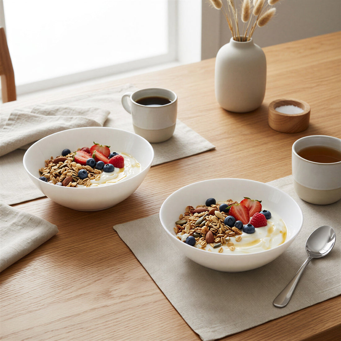 Round Opalware Snack Bowl - 16cm - White