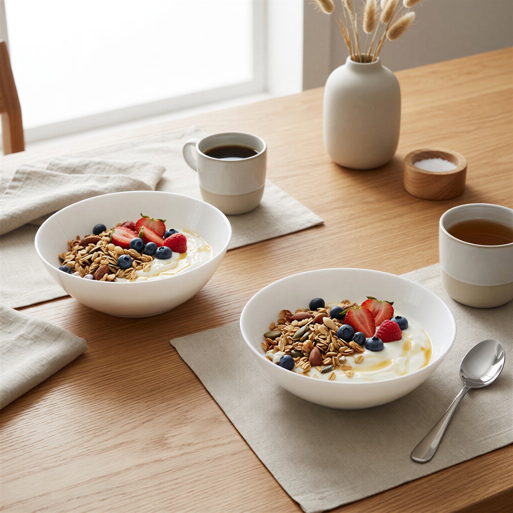 Round Opalware Snack Bowl - 16cm - White