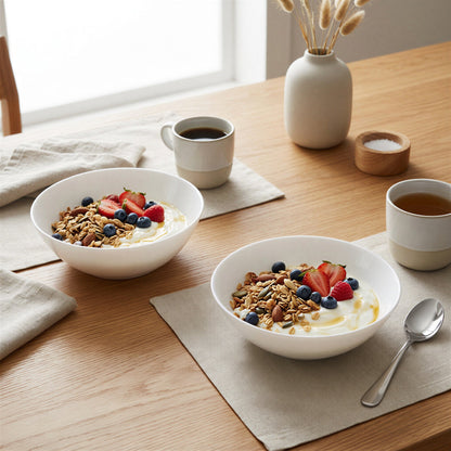 Round Opalware Snack Bowl - 16cm - White