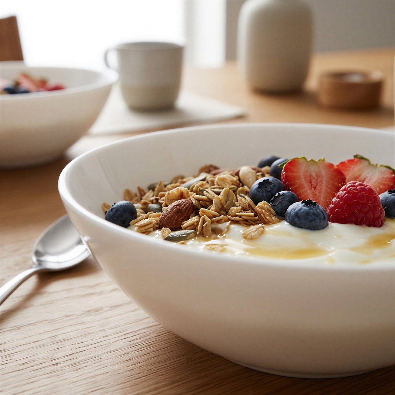 Round Opalware Snack Bowl - 16cm - White