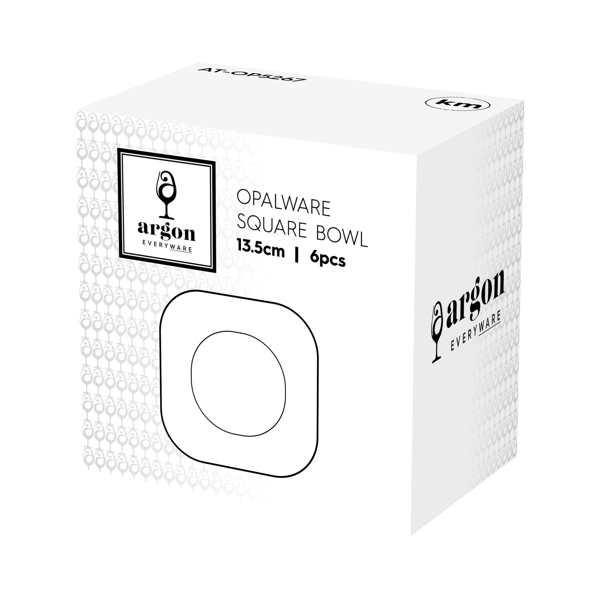 Square Opalware Snack Bowl - 13.5cm - White