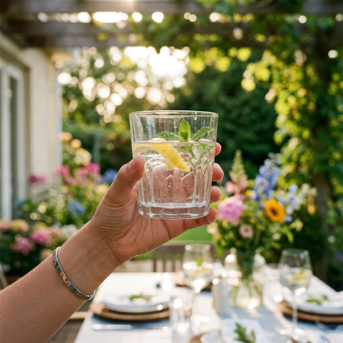285ml Panelled Glass Tumbler