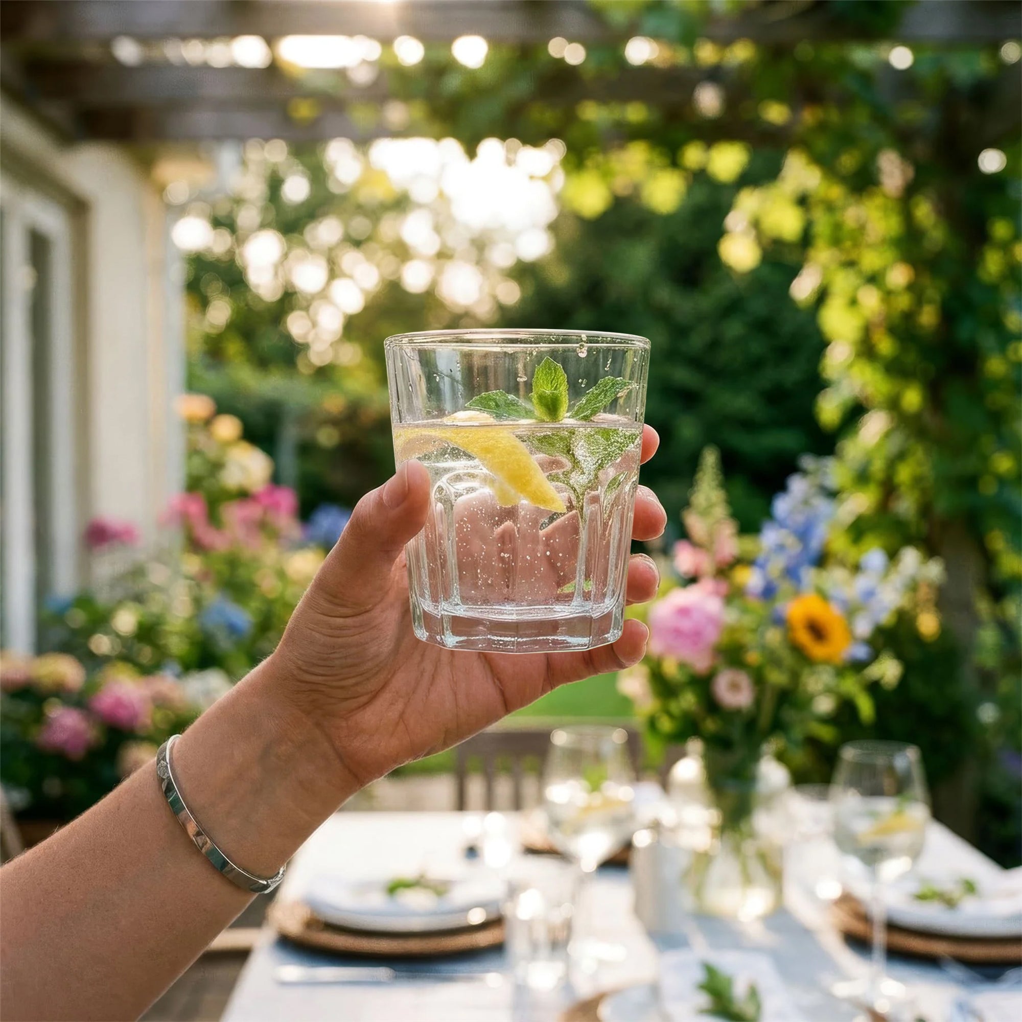 285ml Panelled Glass Tumbler