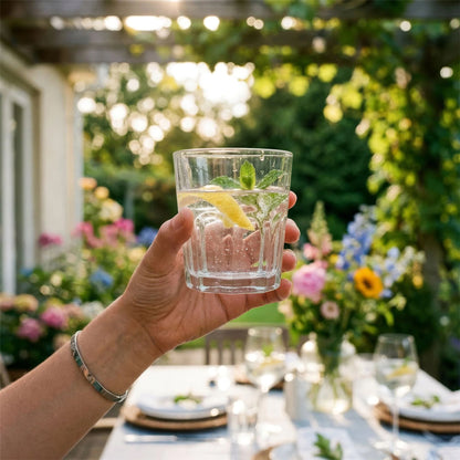 285ml Panelled Glass Tumbler