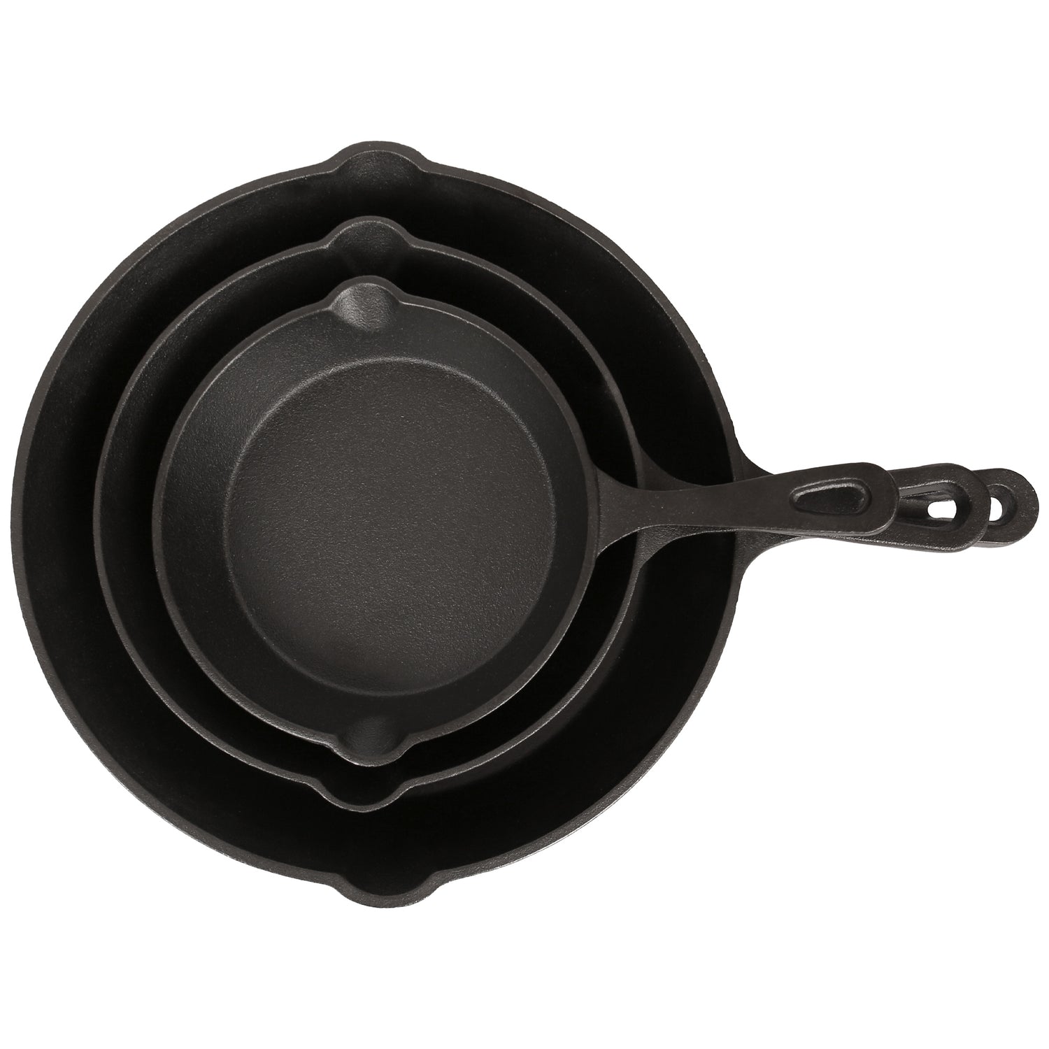 3 Piece Cast Iron Frying Pan Set - 6" | 8" | 10"