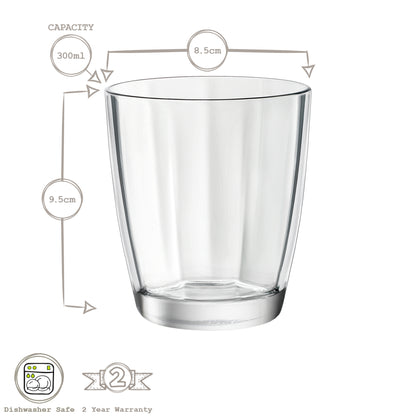 Pulsar Glass Tumbler - 300ml - Clear