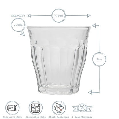 200ml Picardie Tumbler Glass