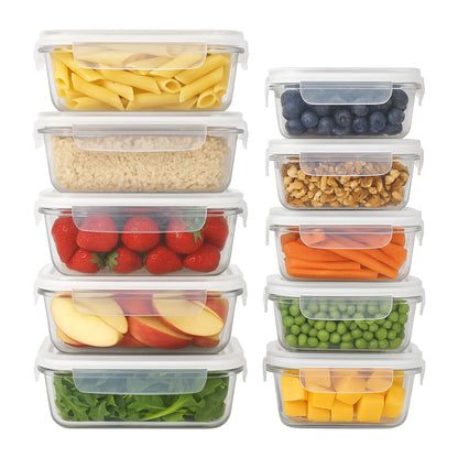 10pc Glass Food Storage Container Set with Lids