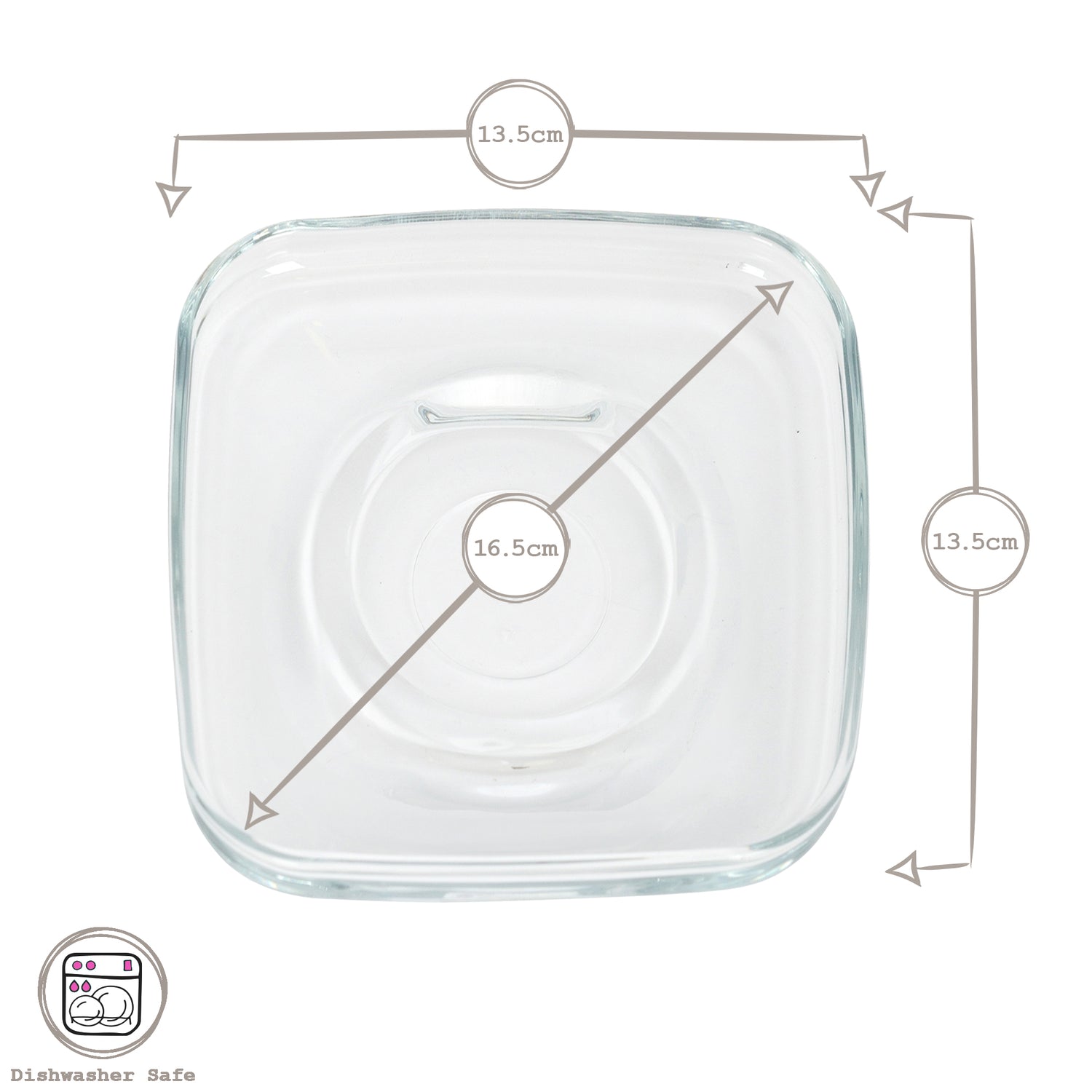 16.5cm Cozy Glass Cappuccino Saucer