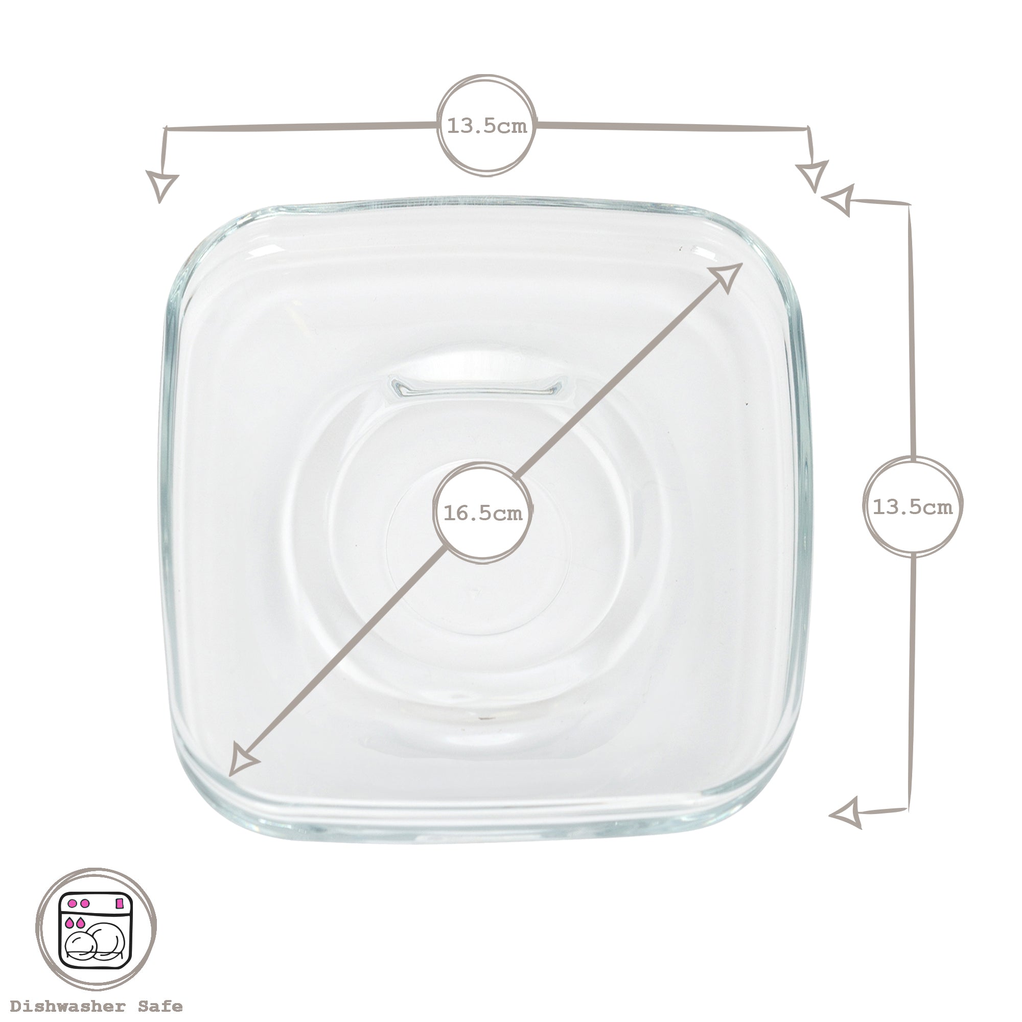 16.5cm Cozy Glass Cappuccino Saucer