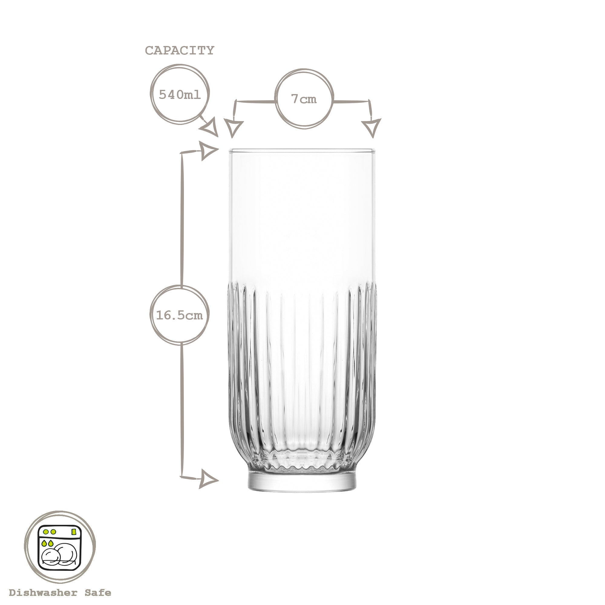 Tokyo Art Deco Highball Glass - 540ml