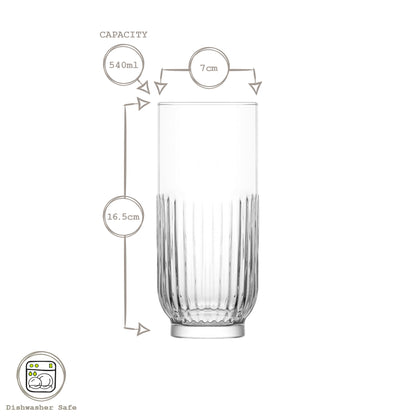 Tokyo Art Deco Highball Glass - 540ml