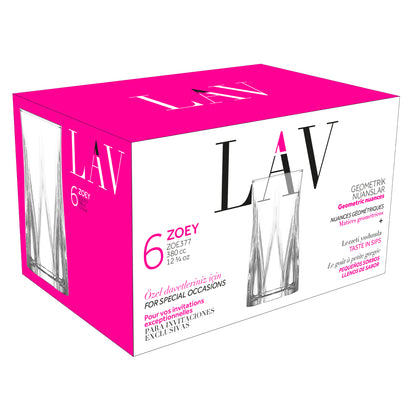 380ml Zoey Glass Highball Glass