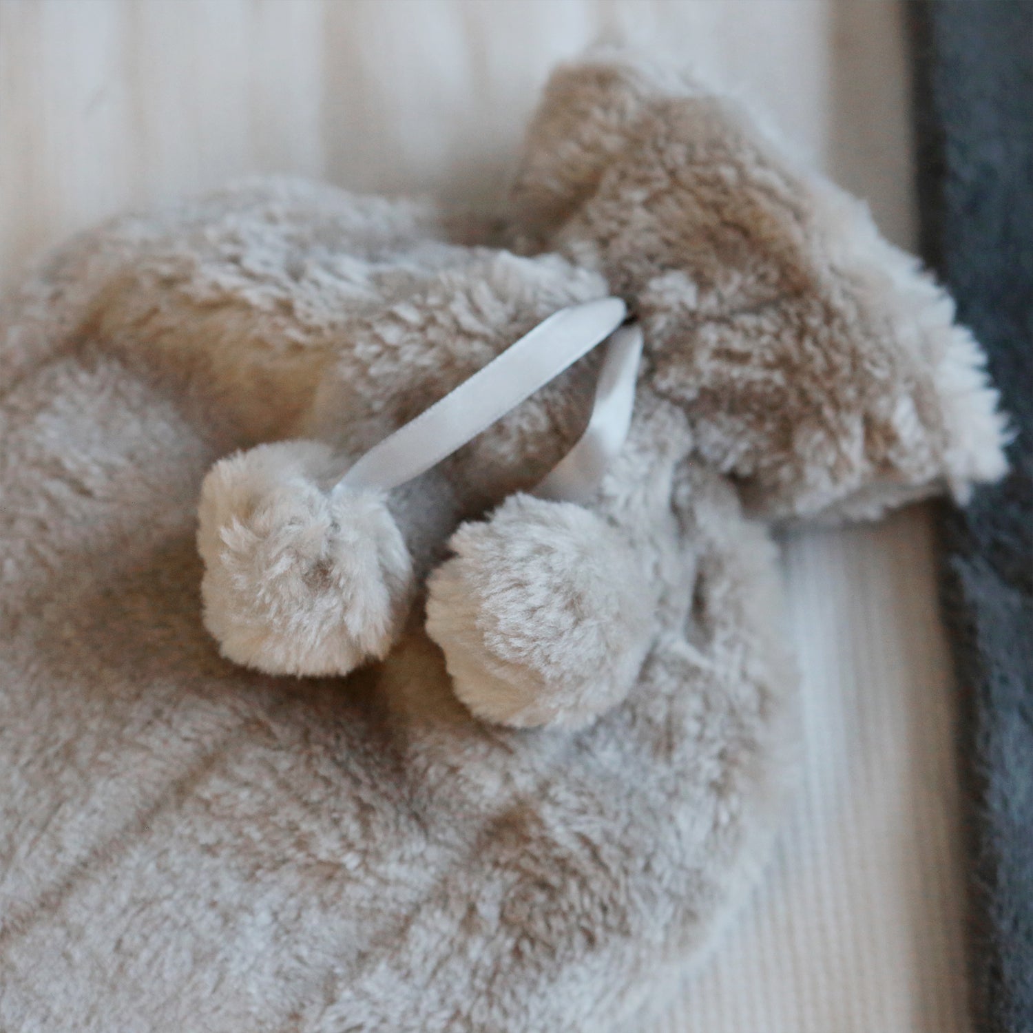Hot Water Bottle Cover - Plush - Grey