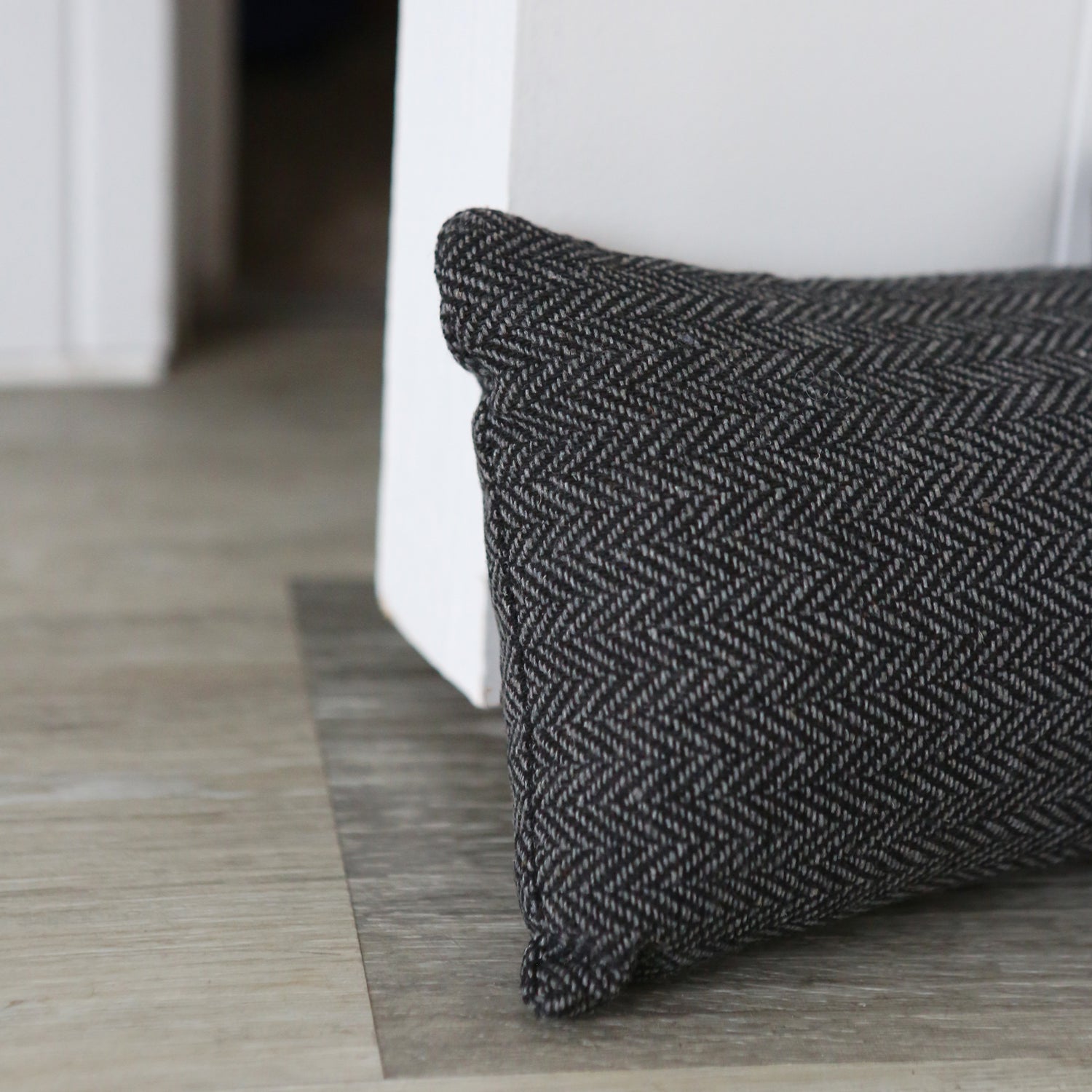 Fabric Door Snake - Grey with Heart