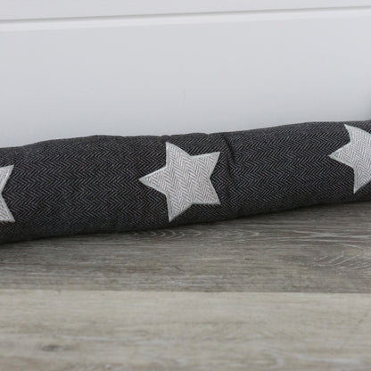Fabric Door Snake - Grey with Star