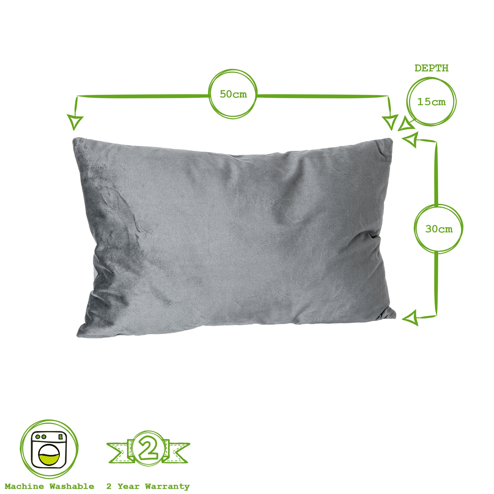 50cm x 30cm Rectangle Velvet Cushion