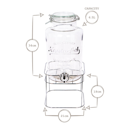 Metal Wire Drinks Dispenser Stand - Silver