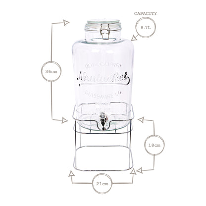 Metal Wire Drinks Dispenser Stand - Silver