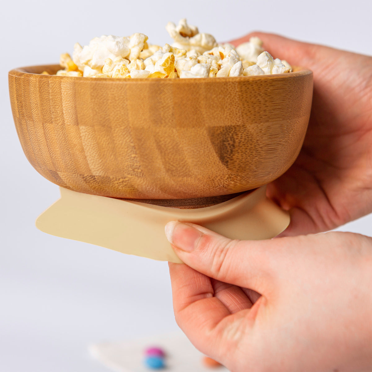 Bamboo Baby Weaning Bowl Suction Cup - Beige