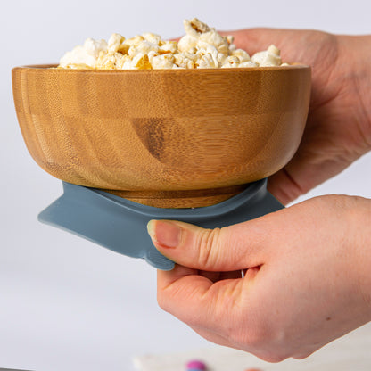 Bamboo Baby Weaning Bowl Suction Cup - Navy Blue
